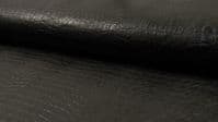 Luxury Realistic Crocodile Snakeskin Fabric Material - BLACK